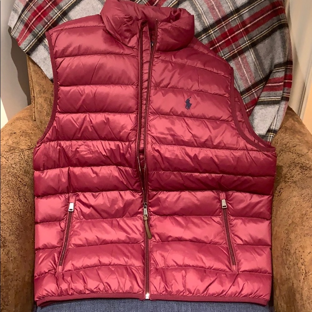 Men’s vest, Burgundy and black camouflage, - Picture 4 of 8